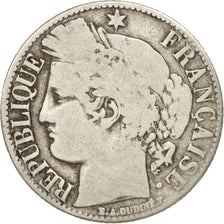 France, Cérès, Franc, 1871, Bordeaux, F(12-15), Silver, KM:822.2, Gadoury:465
