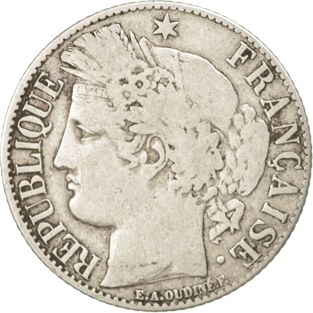 Monnaie, France, Cérès, Franc, 1895, Paris, TB, Argent, KM:822.1, Gadoury:465a