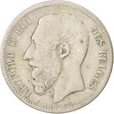 Belgium, Leopold II, 2 Francs, 2 Frank, 1868, VF(20-25), Silver, KM:30.1