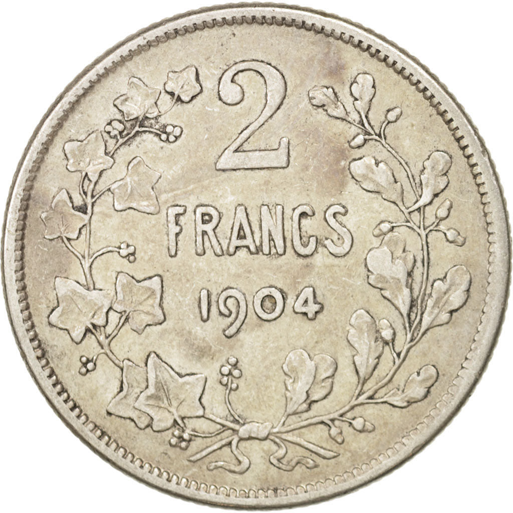 Coin, Belgium, 2 Francs, 2 Frank, 1904, EF(40-45), Silver, KM:58.1