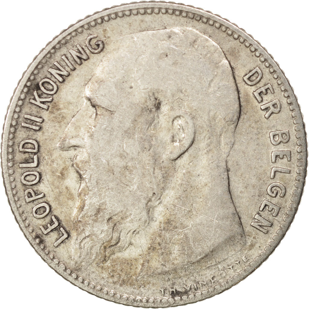 Coin, Belgium, Franc, 1909, VF(20-25), Silver, KM:57.1