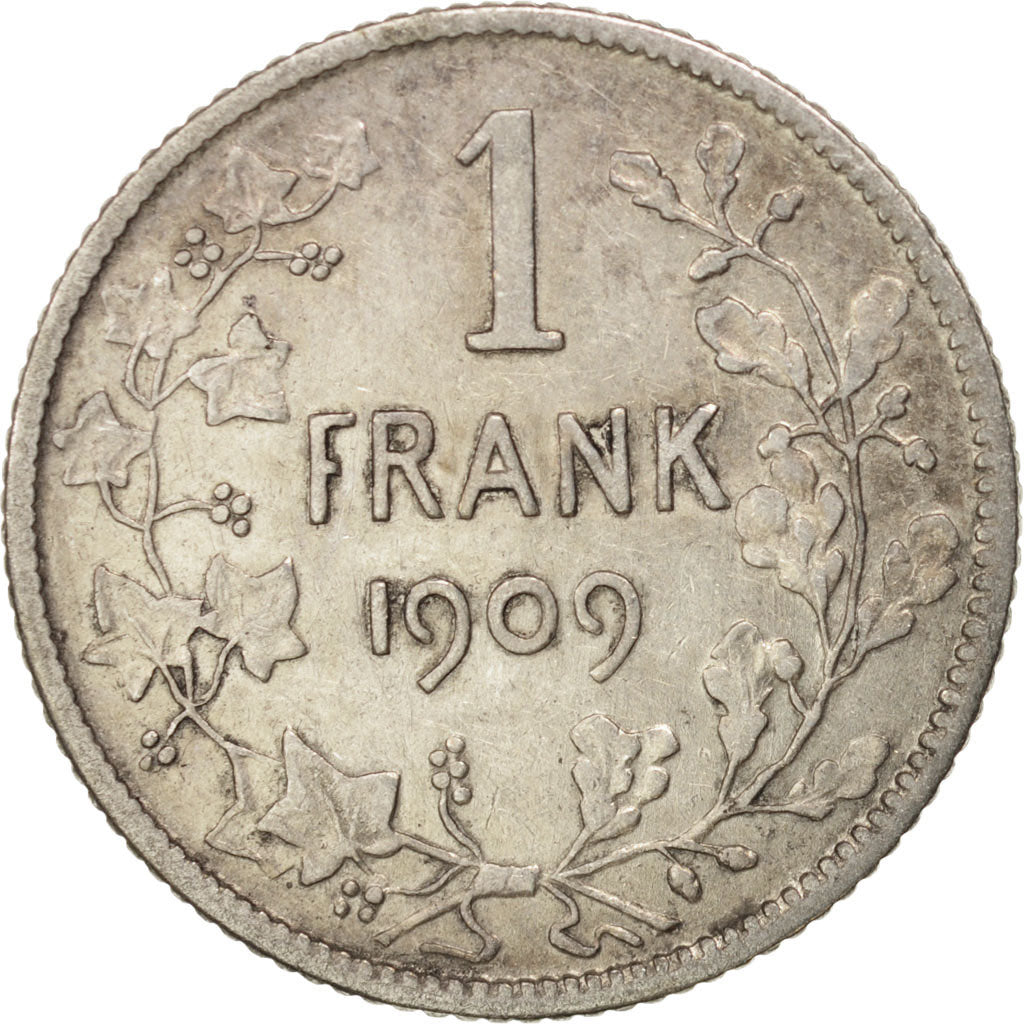 Coin, Belgium, Franc, 1909, VF(20-25), Silver, KM:57.1