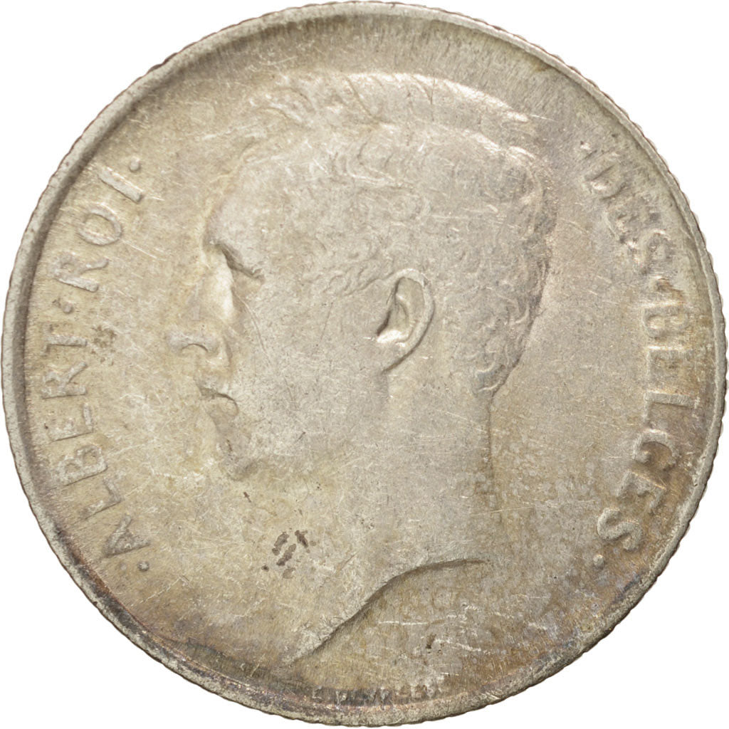 Coin, Belgium, Franc, 1913, AU(50-53), Silver, KM:72