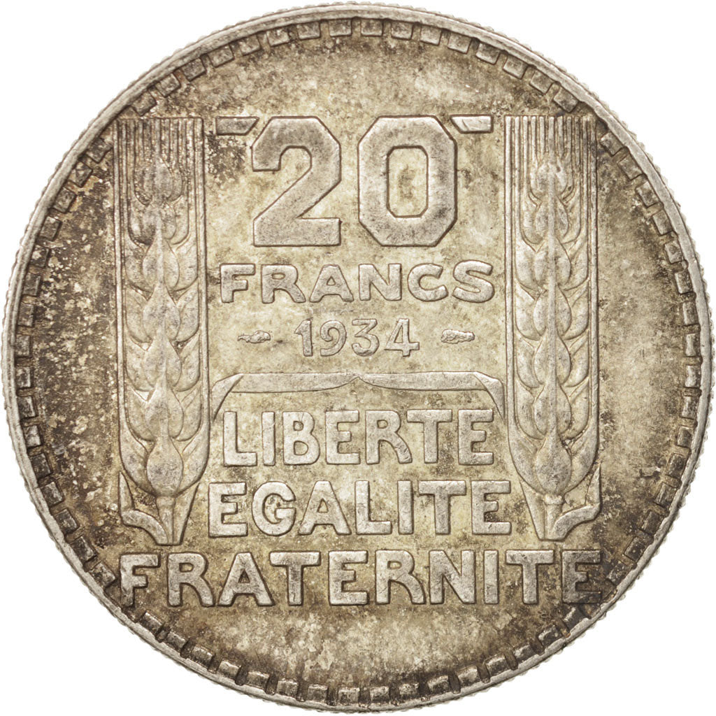 Coin, France, Turin, 20 Francs, 1934, Paris, AU(50-53), Silver, KM:879