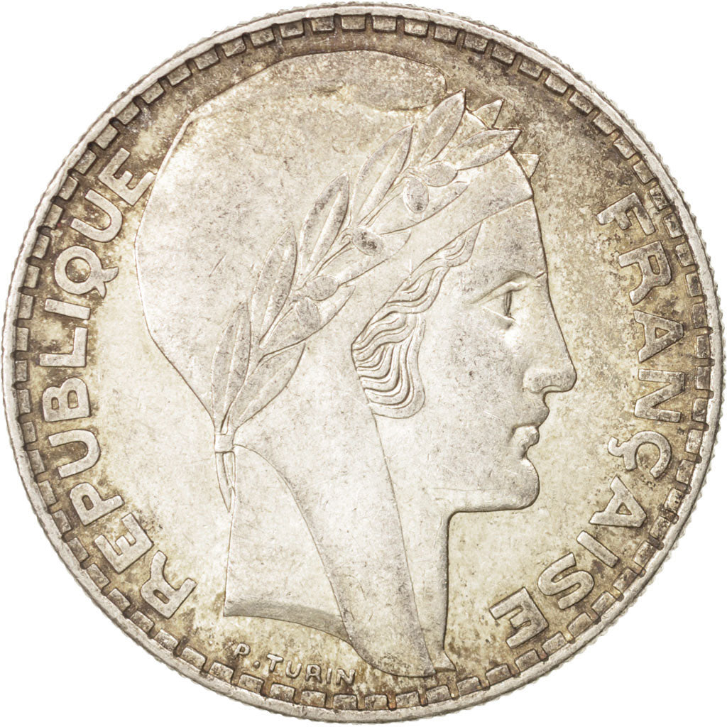 Munten, Frankrijk, Turin, 20 Francs, 1934, Paris, ZF+, Zilver, KM:879