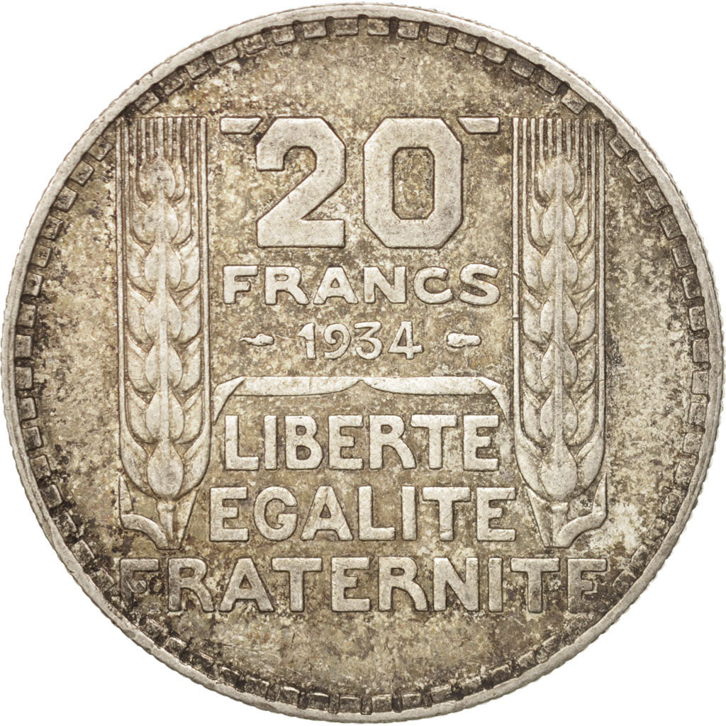 Coin, France, Turin, 20 Francs, 1934, Paris, AU(50-53), Silver, KM:879