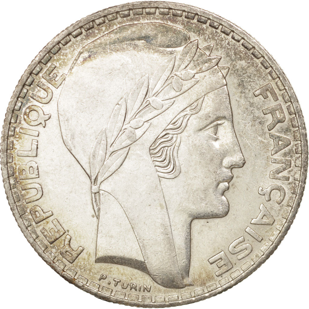 Coin, France, Turin, 20 Francs, 1938, Paris, AU(55-58), Silver, KM:879