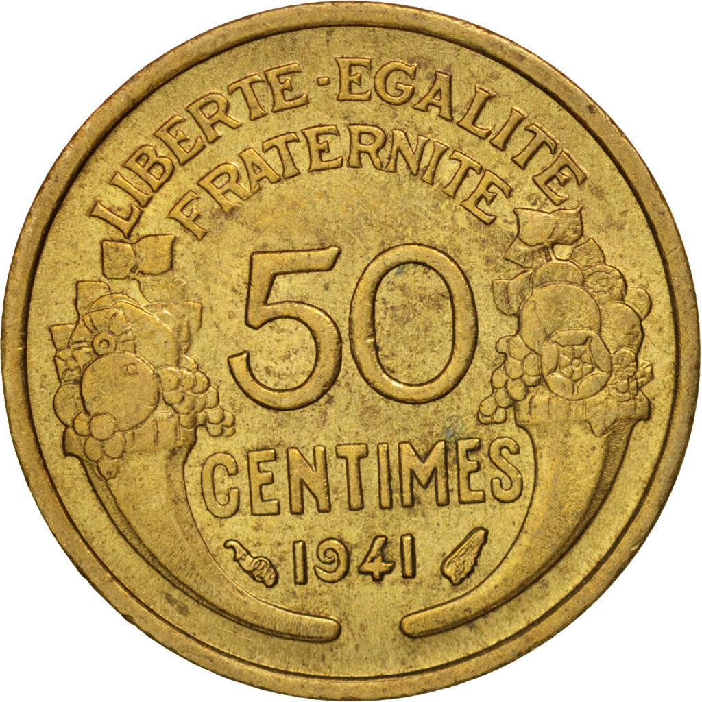 Monnaie, France, Morlon, 50 Centimes, 1941, SUP+, Aluminum-Bronze, KM:894.1