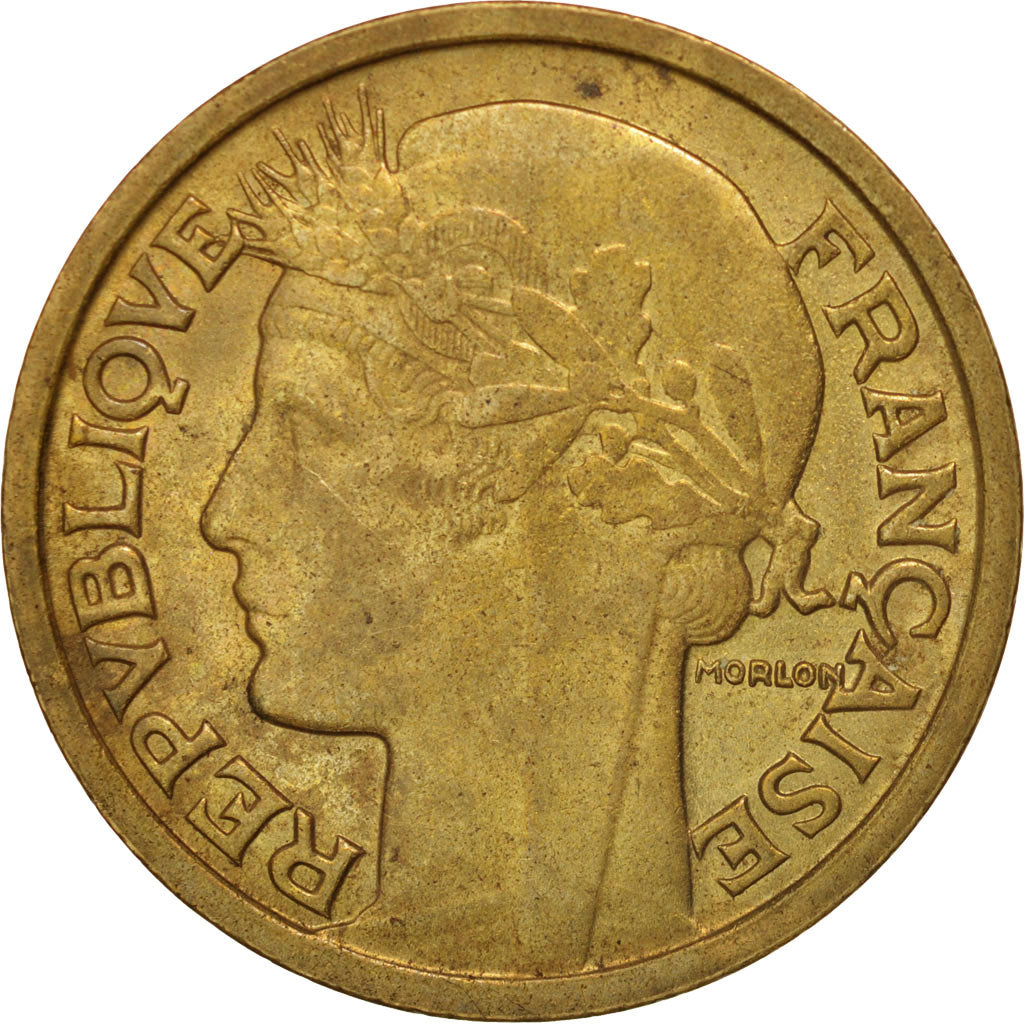Coin, France, Morlon, 2 Francs, 1939, Paris, AU(50-53), Aluminum-Bronze, KM:886