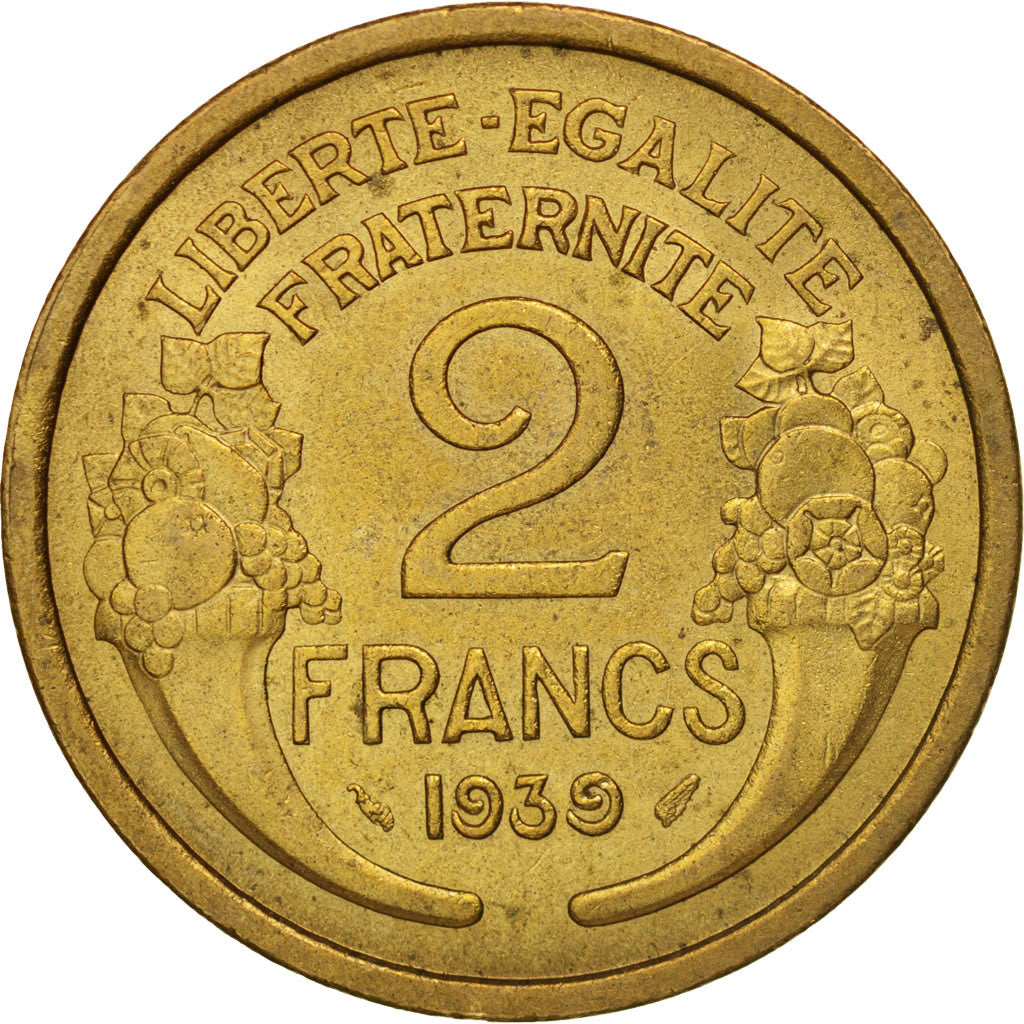 Monnaie, France, Morlon, 2 Francs, 1939, Paris, SUP, Aluminum-Bronze, KM:886