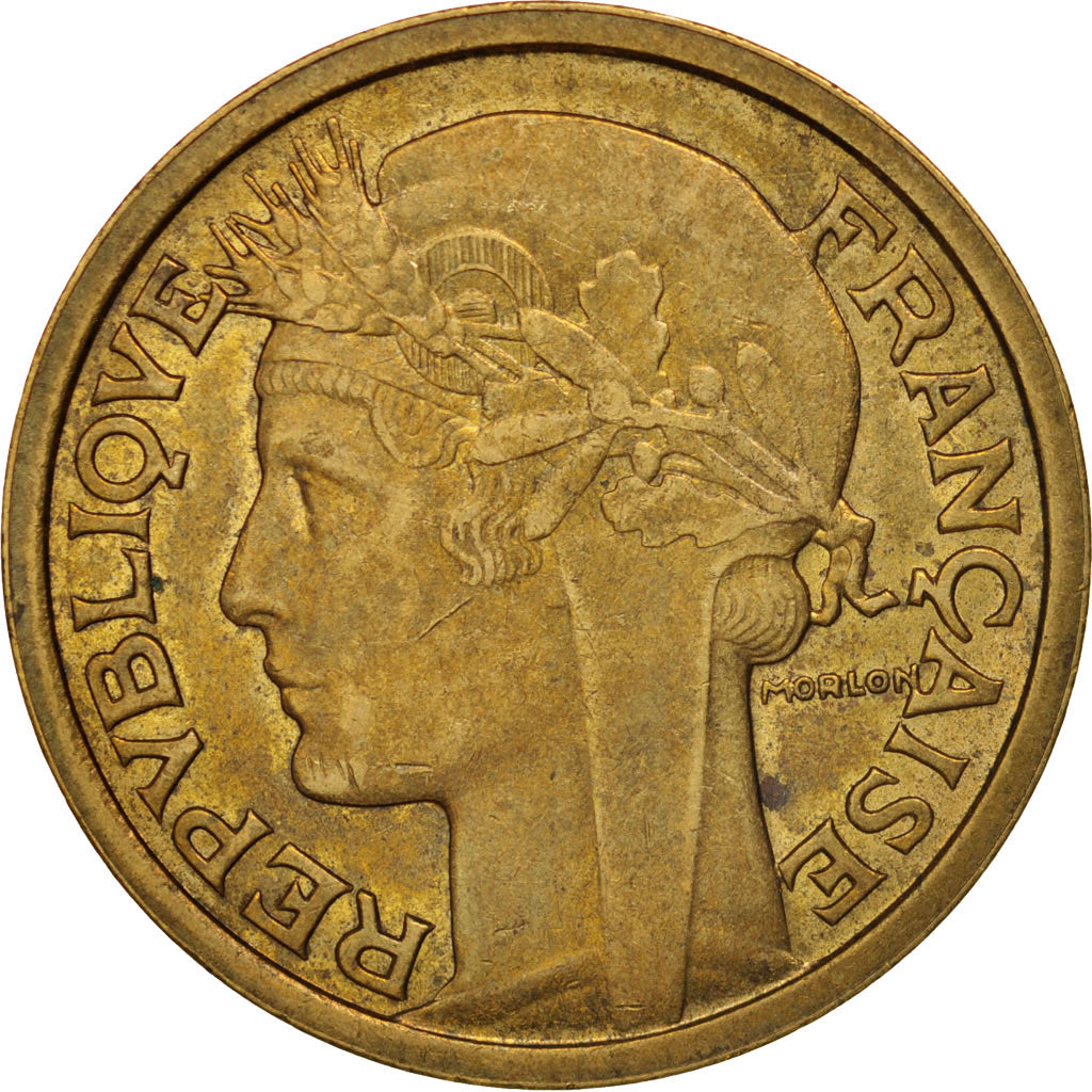 France, Morlon, 2 Francs, 1940, Paris, AU(55-58), Aluminum-Bronze, KM:886
