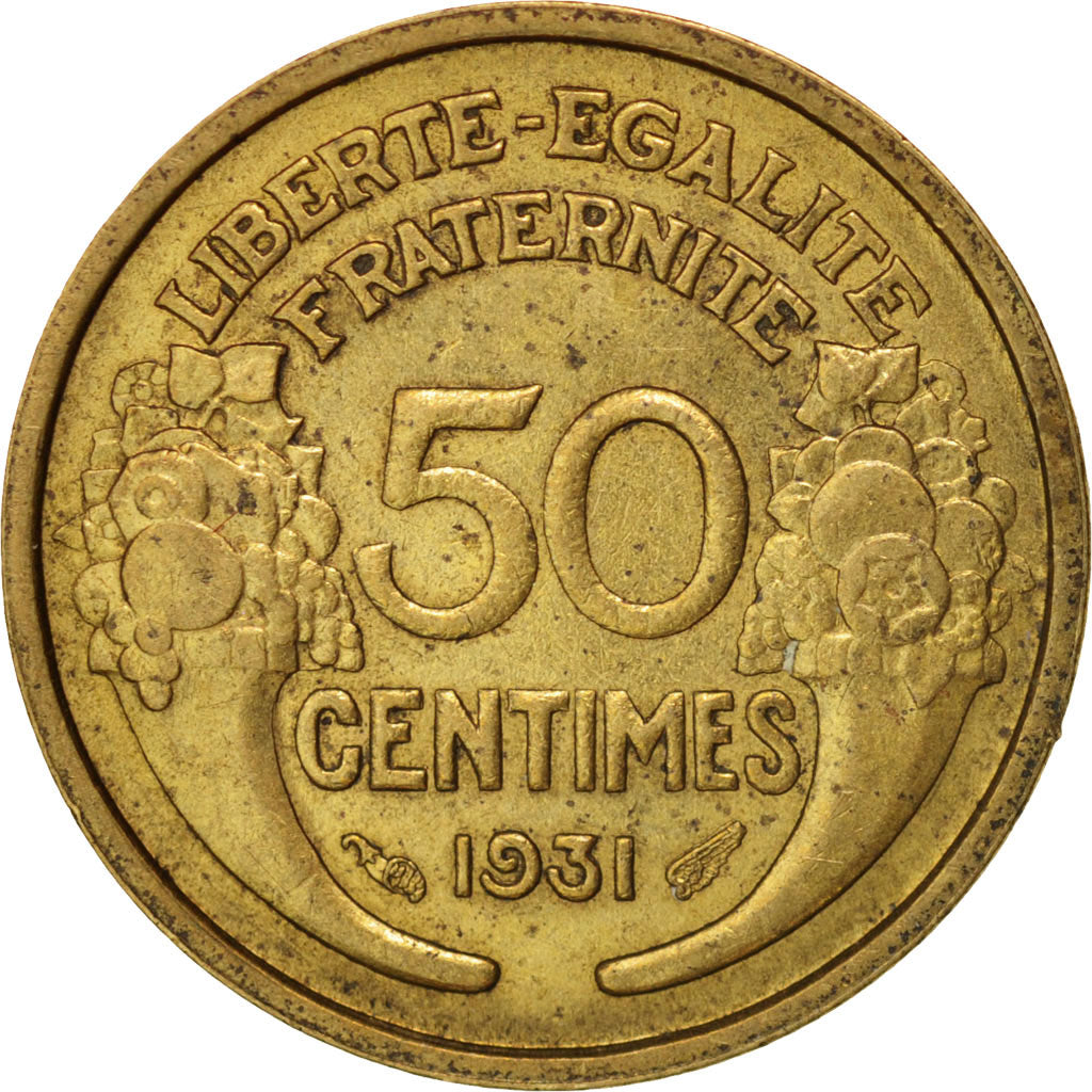 Moneta, Francia, Morlon, 50 Centimes, 1931, BB+, Alluminio-bronzo, KM:894.1