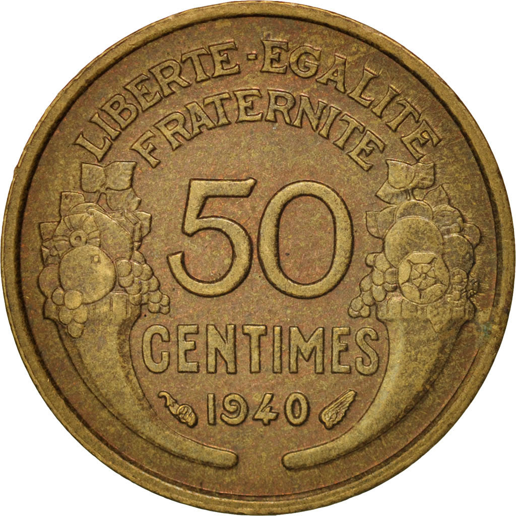 Münze, Frankreich, Morlon, 50 Centimes, 1940, SS+, Aluminum-Bronze, KM:894.1