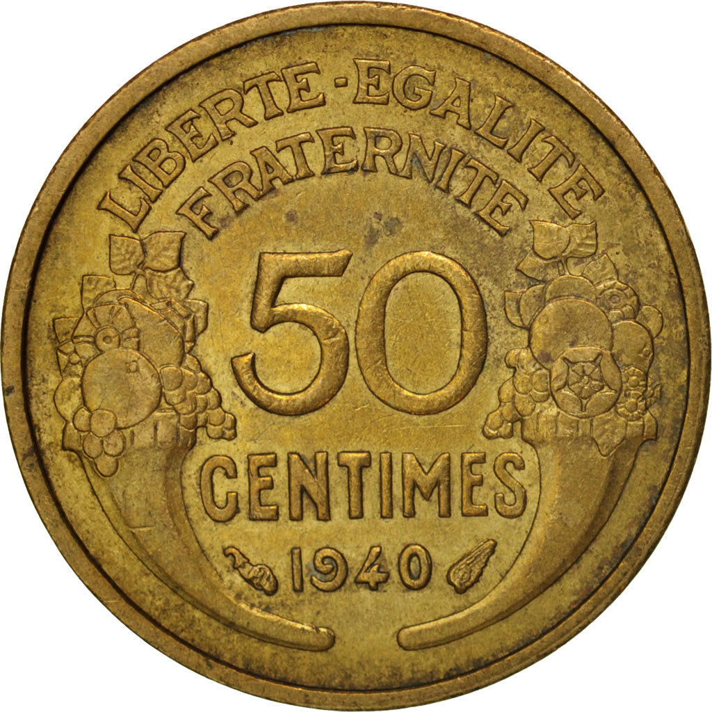 Moneta, Francia, Morlon, 50 Centimes, 1940, SPL-, Alluminio-bronzo, KM:894.1