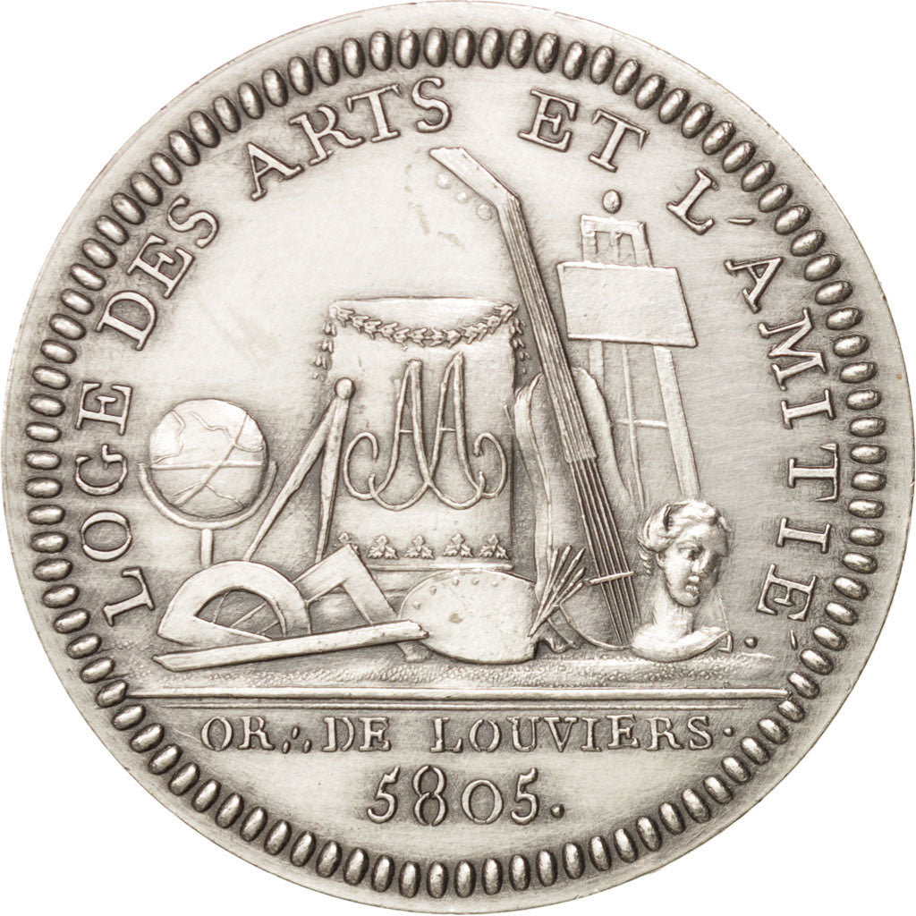 France, Token, Masonic, Orient de Louviers, Loge des Arts et l'Amitié