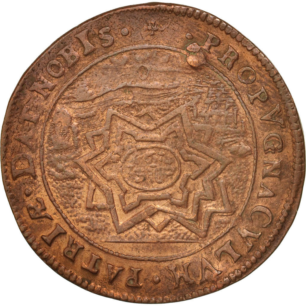 Spanish Netherlands, Token, Belgium, Charleroi, 1667, EF(40-45), Copper