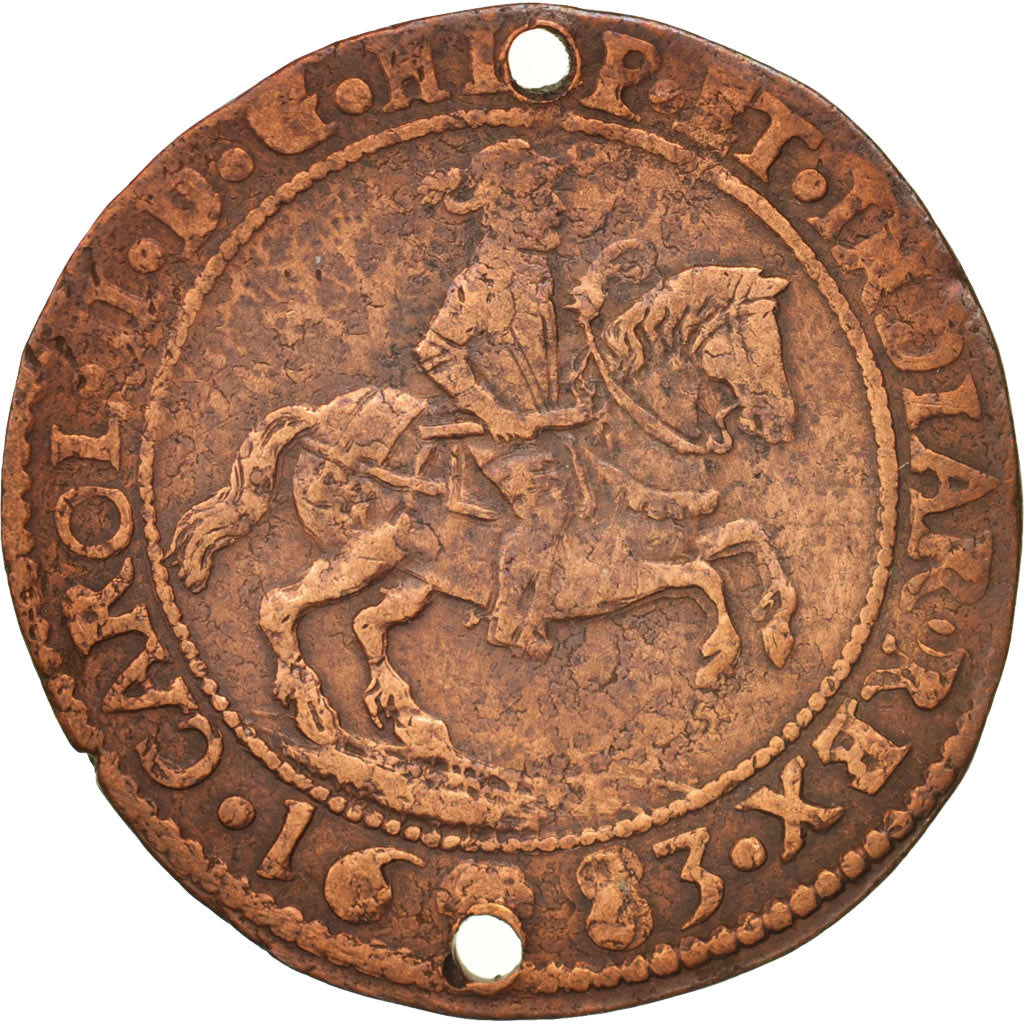 Spanish Netherlands, Token, Belgium, Charles II, Brabant, Bruxelles, Bureau des