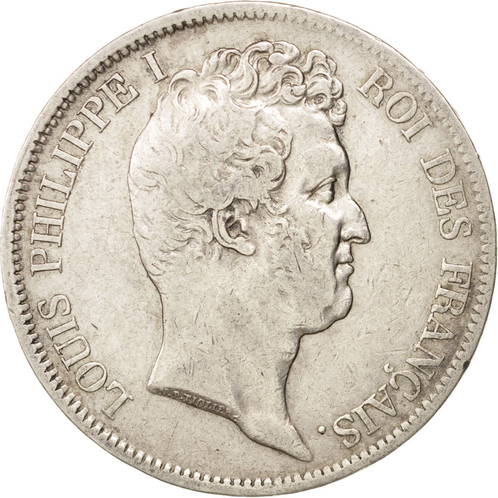 France, Louis-Philippe, 5 Francs, 1831, Marseille, VF(30-35), Silver