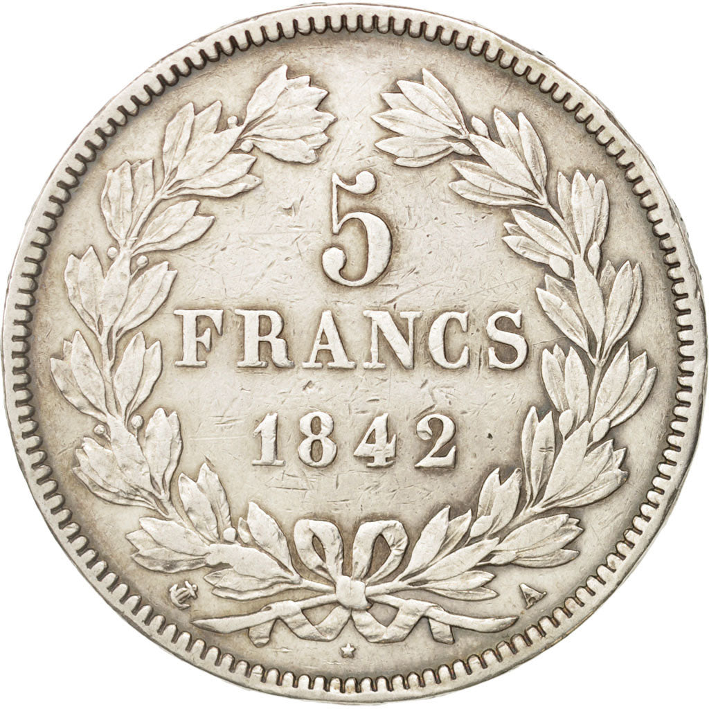 Frankreich, Louis-Philippe, 5 Francs, 1842, Paris, VF(30-35), Silber