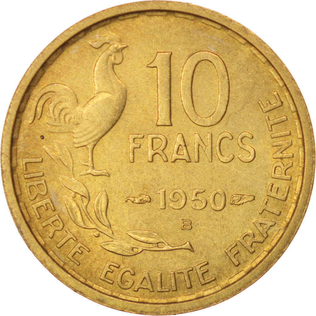 Coin, France, Guiraud, 10 Francs, 1950, Beaumont le Roger, MS(60-62)