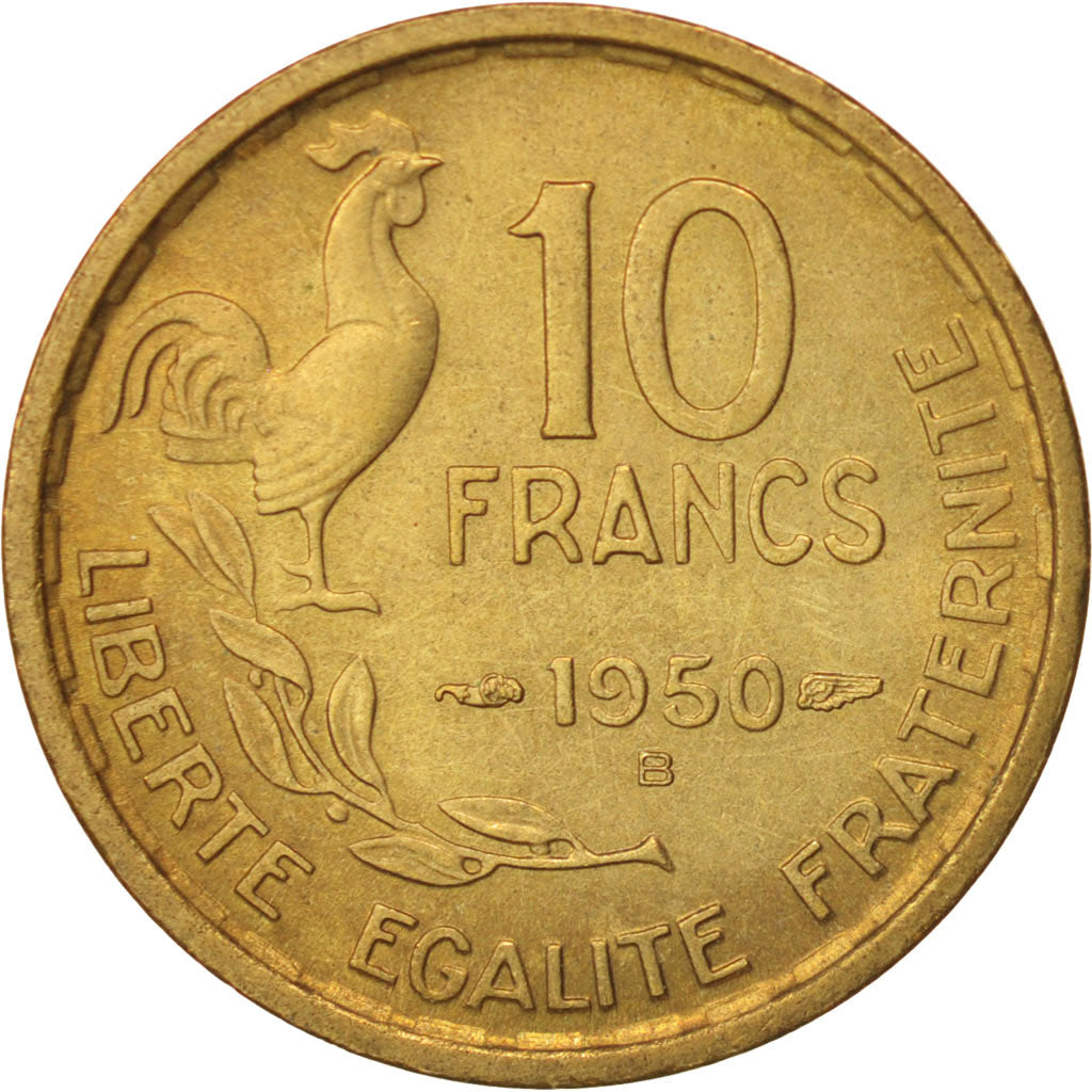 Coin, France, Guiraud, 10 Francs, 1950, Beaumont le Roger, MS(60-62)