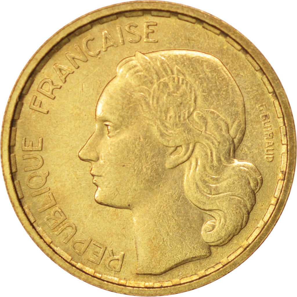 Coin, France, Guiraud, 10 Francs, 1951, Paris, MS(60-62), Aluminum-Bronze