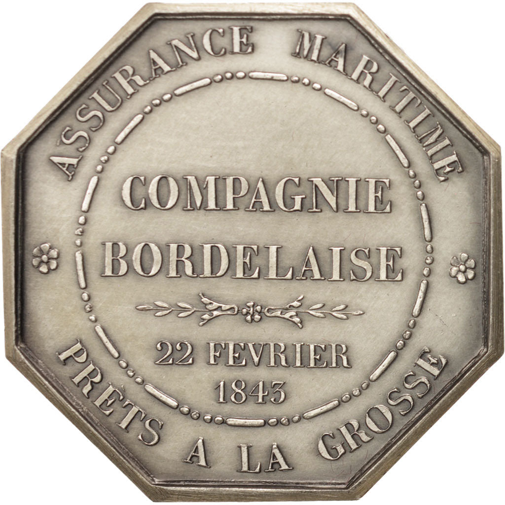 France, Token, Insurance, Compagnie Bordelaise, Assurance Maritime, 1843