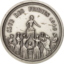 France, Token, Club, Club des Femmes, 1848, MS(65-70), Silver