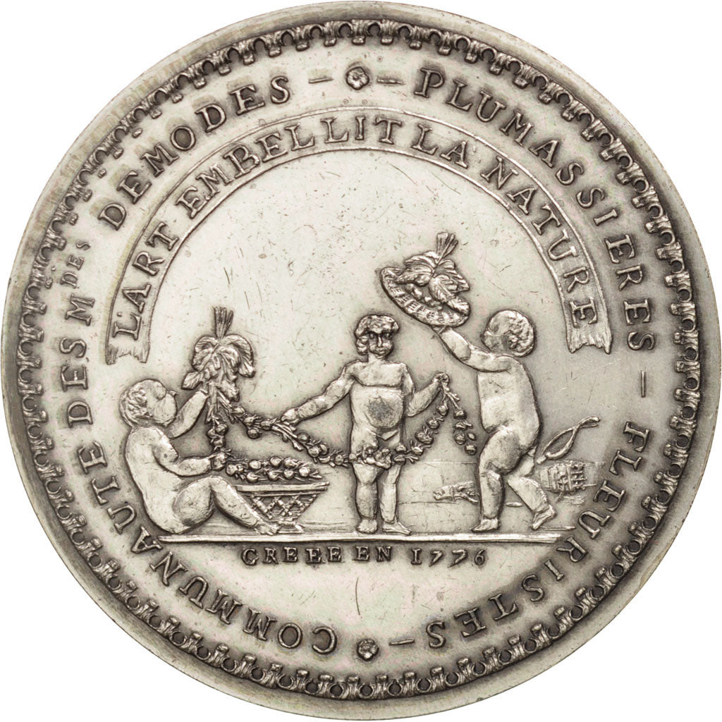 France, Jeton, Industry, Communauté des Marchandes de modes, plumassières et