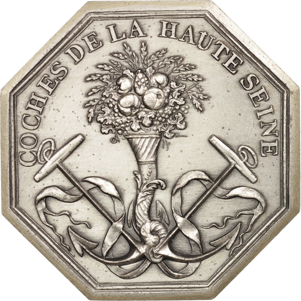 France, Token, Trades, Coches de la Haute Seine, MS(65-70), Silver