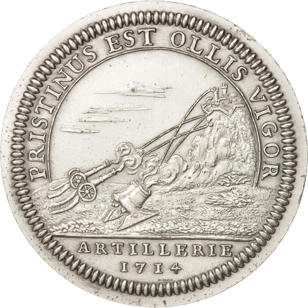 France, Token, Royal, Louis Auguste de Bourbon, Duc du Maine, Artillerie, 1714