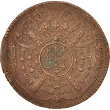 FRENCH STATES, LILLE, 20 Sols, 1708, EF(40-45), Copper, KM:7, Boudeau:2313