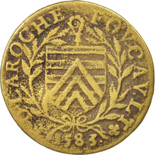 France, Token, Royal, Larochefoucault, 1583, VF(20-25), Brass, 28