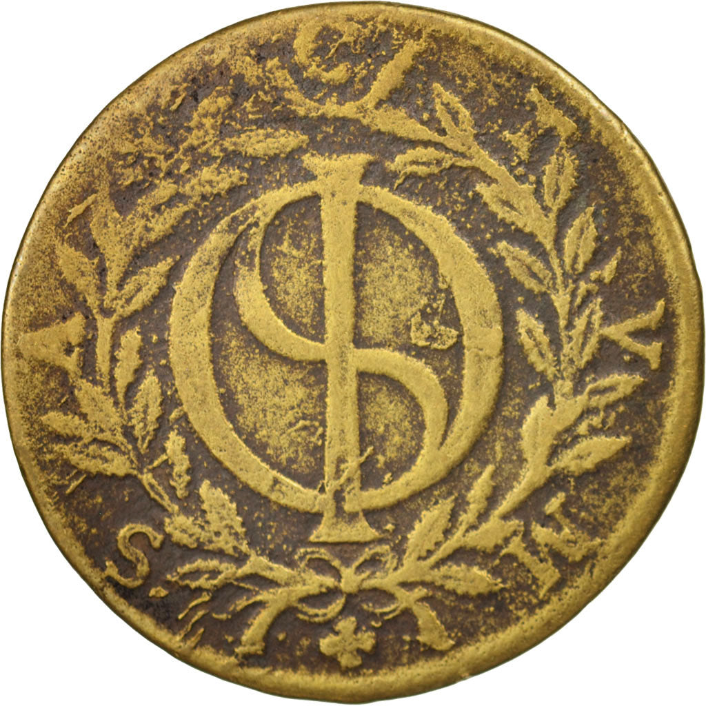 France, Token, Royal, Larochefoucault, 1583, VF(20-25), Brass, 28