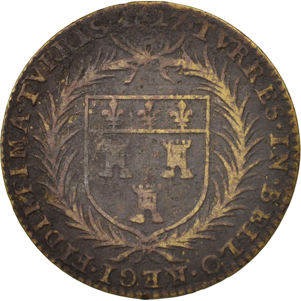 France, Token, Royal, Touraine, Nicolas Joubert, Maire de Tours, 1627