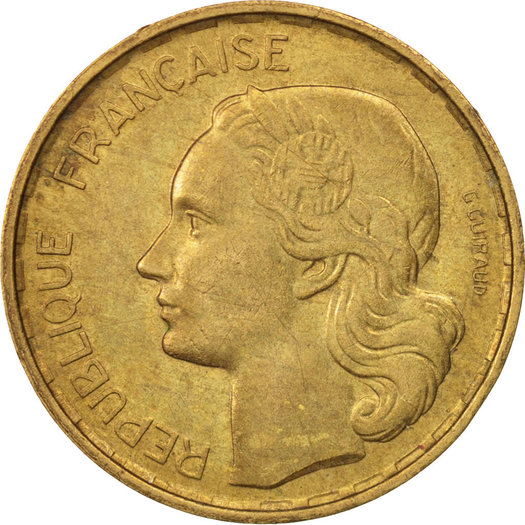 Frankreich, Guiraud, 20 Francs, 1951, Paris, AU(50-53), Aluminum-Bronze