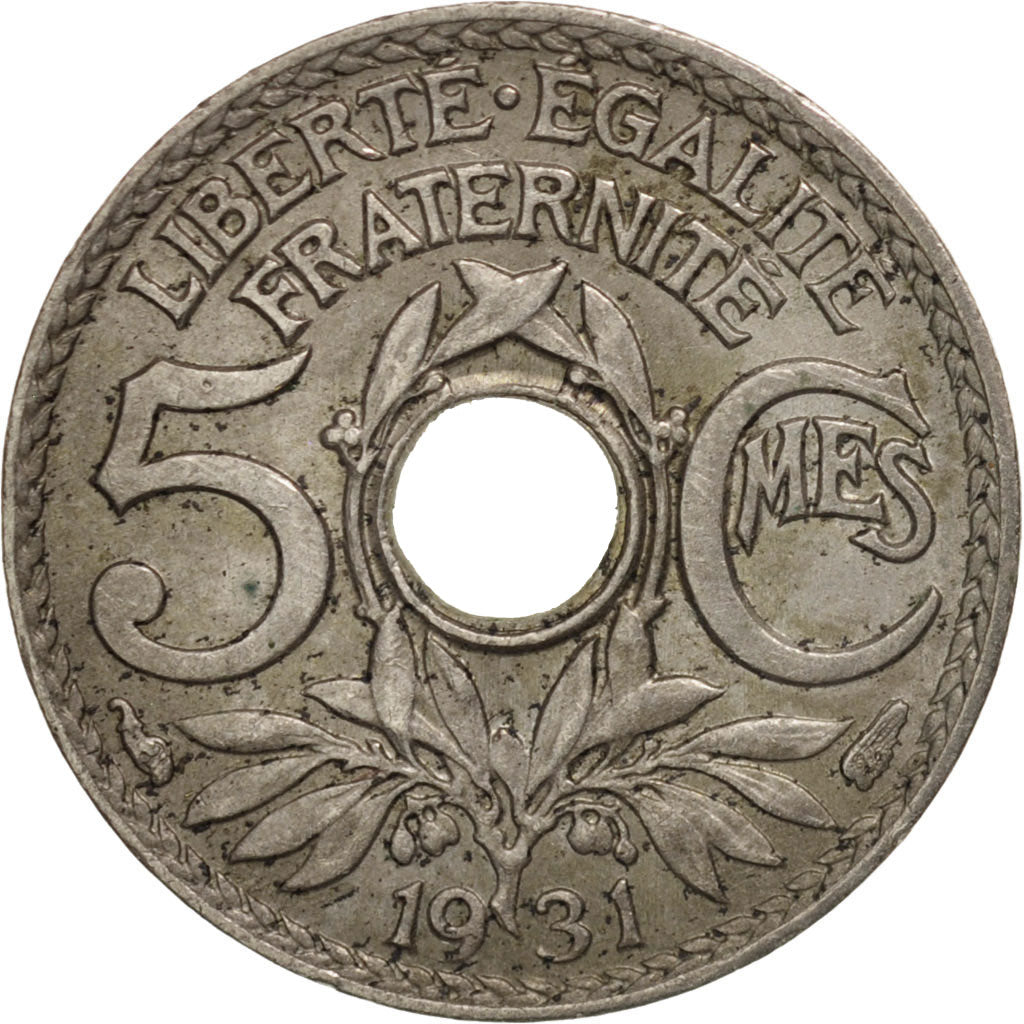 Coin, France, Lindauer, 5 Centimes, 1931, Paris, AU(50-53), Copper-nickel