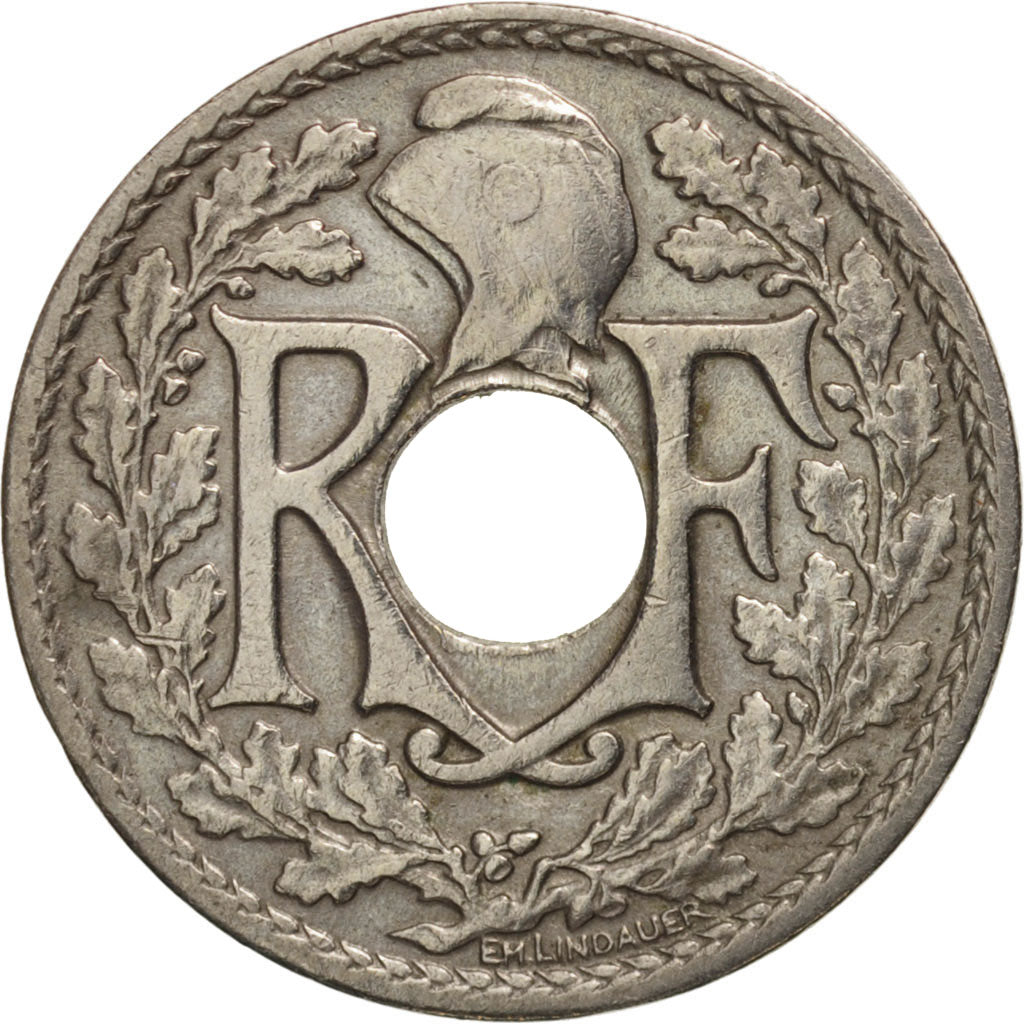 Moneta, Francia, Lindauer, 5 Centimes, 1927, BB+, Rame-nichel, KM:875