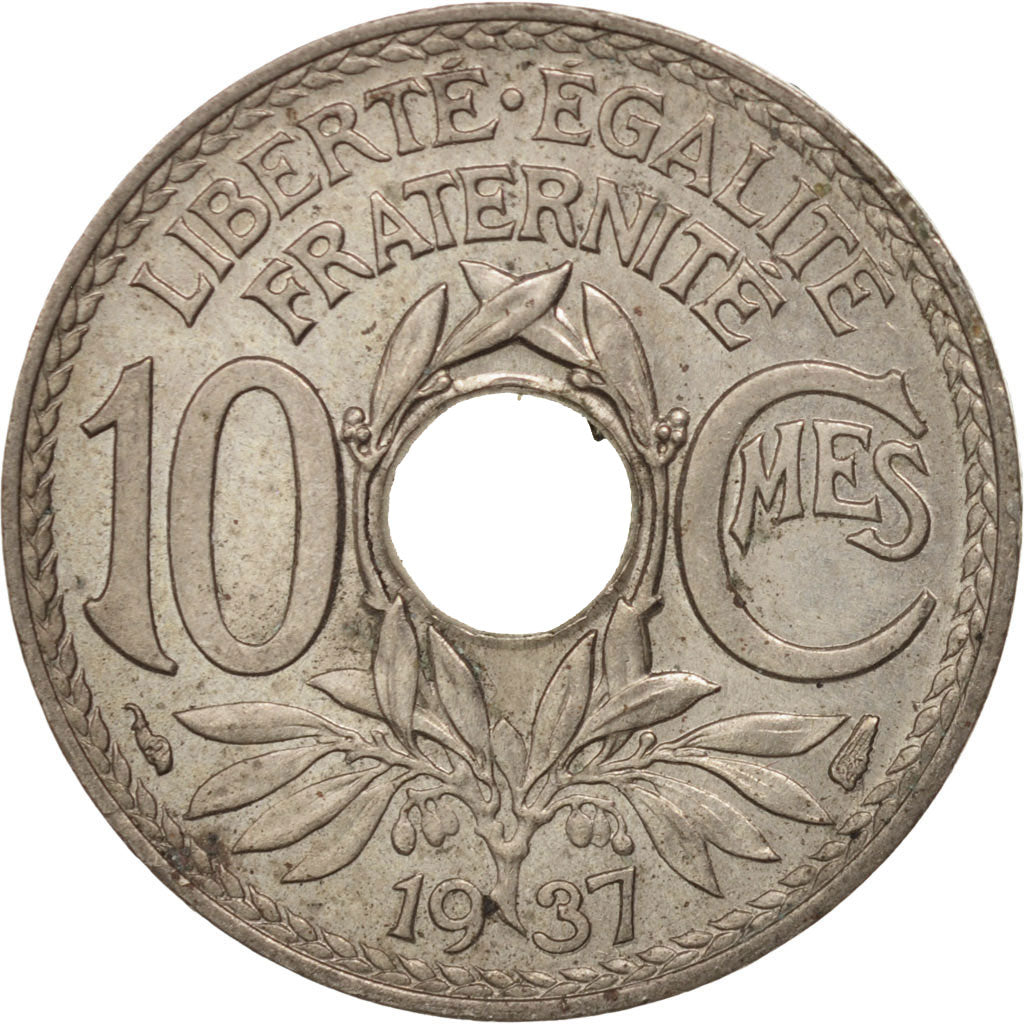 Coin, France, Lindauer, 10 Centimes, 1937, MS(63), Copper-nickel, KM:866a