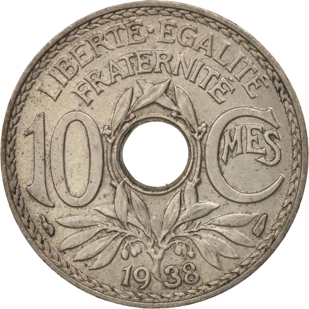 Coin, France, Lindauer, 10 Centimes, 1938, Paris, AU(50-53), Copper-nickel