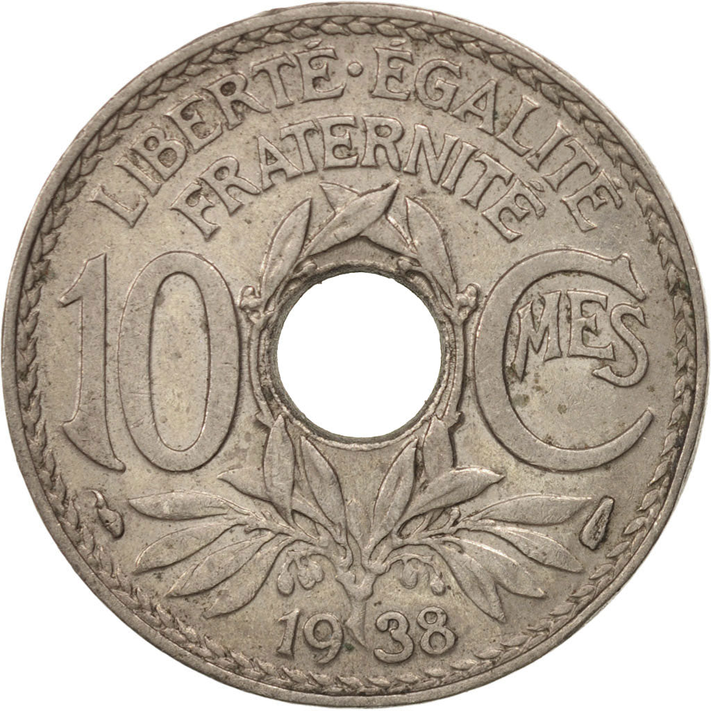 Coin, France, Lindauer, 10 Centimes, 1938, Paris, AU(55-58), Copper-nickel