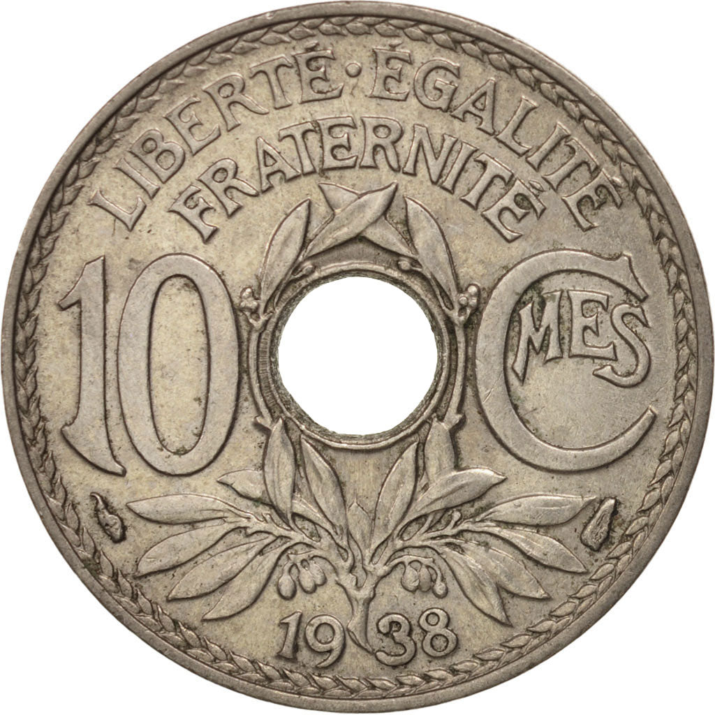 Coin, France, Lindauer, 10 Centimes, 1938, Paris, MS(60-62), Copper-nickel