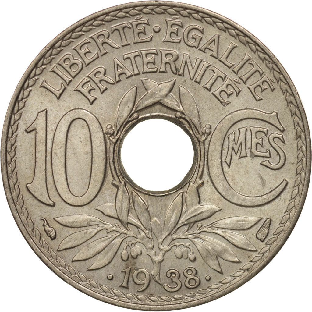 Coin, France, Lindauer, 10 Centimes, 1938, Paris, MS(63), Nickel-Bronze