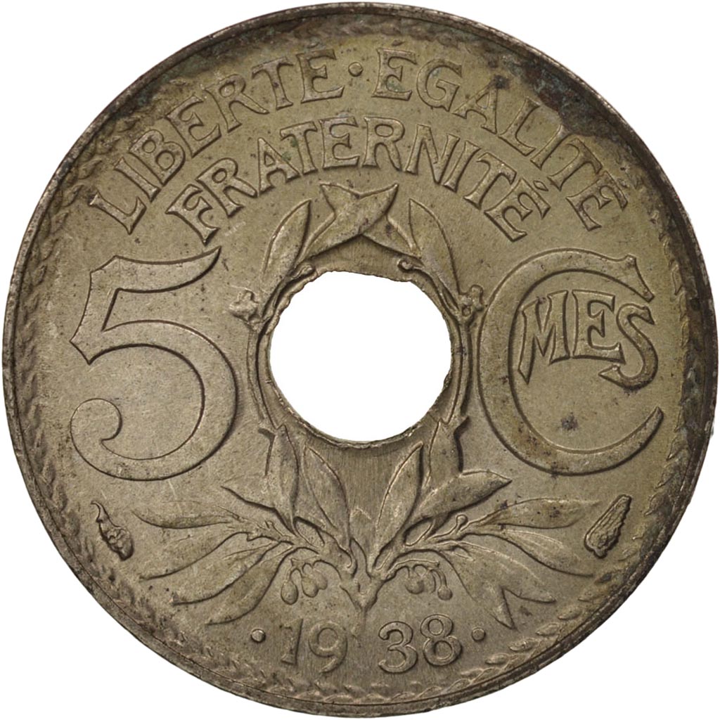 Coin, France, Lindauer, 5 Centimes, 1938, Paris, MS(60-62), Nickel-Bronze