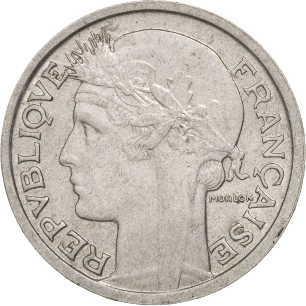 France, Morlon, 50 Centimes, 1947, Paris, MS(60-62), Aluminum-Bronze, KM:894.1