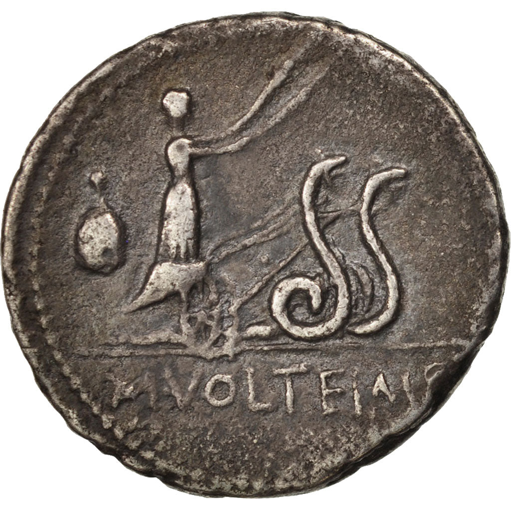 Coin, Volteia, Denarius, 76 BC, Roma, EF(40-45), Silver, Sear:3
