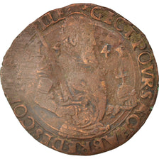 France, Token, Royal, Flandre espagnole, Charles V, 1543, TB, Cuivre, 28