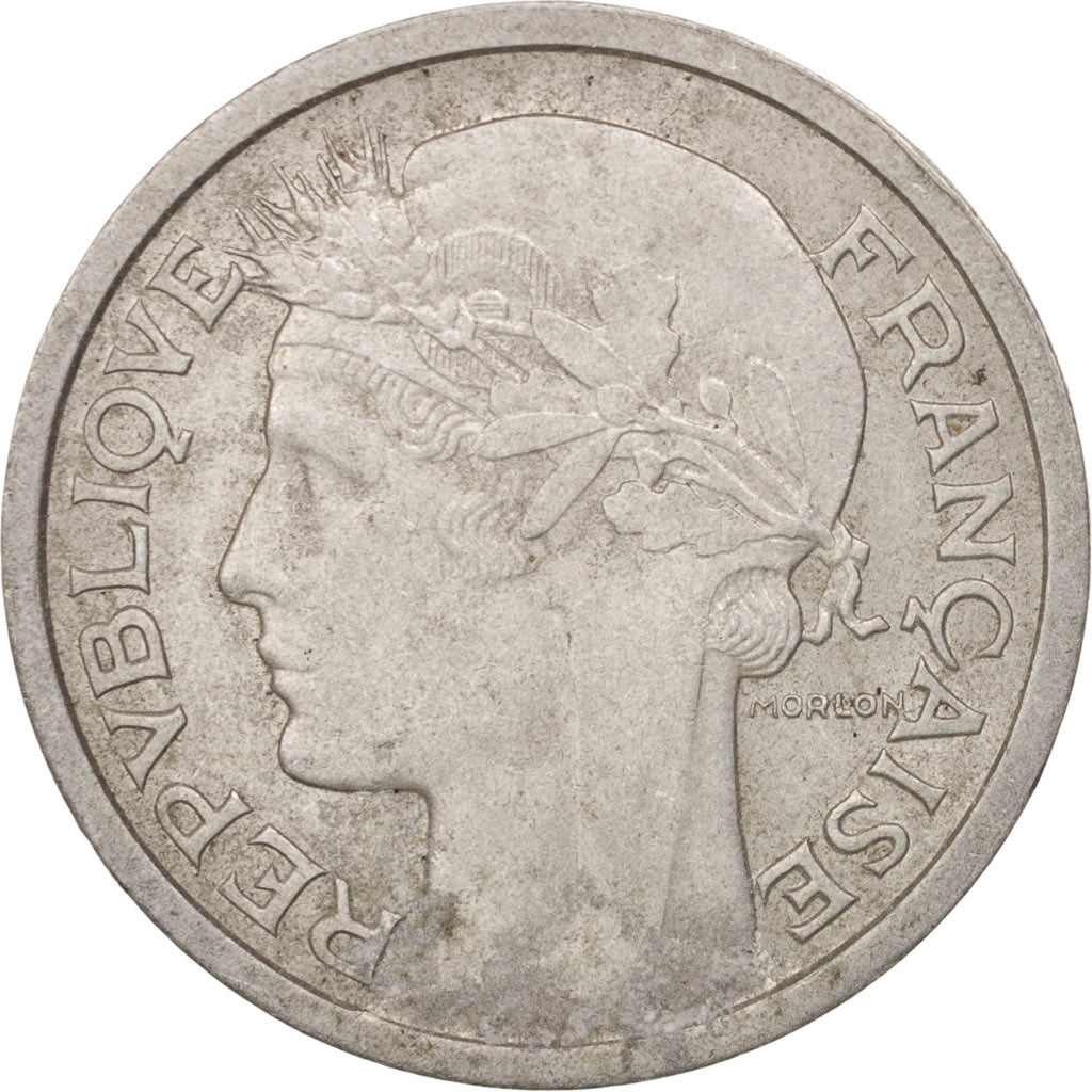 Coin, France, Morlon, Franc, 1958, AU(55-58), Aluminum, KM:885a.1, Gadoury:473b