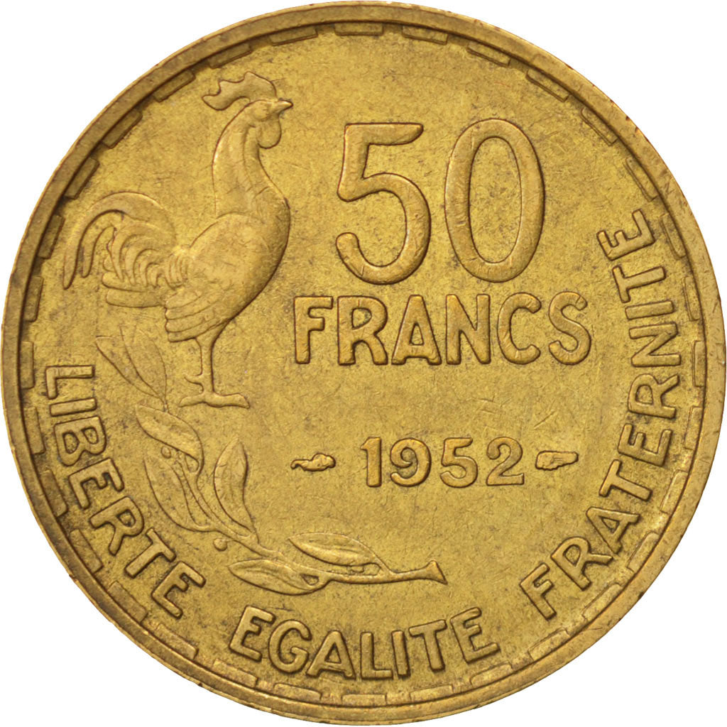 Münze, Frankreich, Guiraud, 50 Francs, 1952, Paris, SS+, Aluminum-Bronze