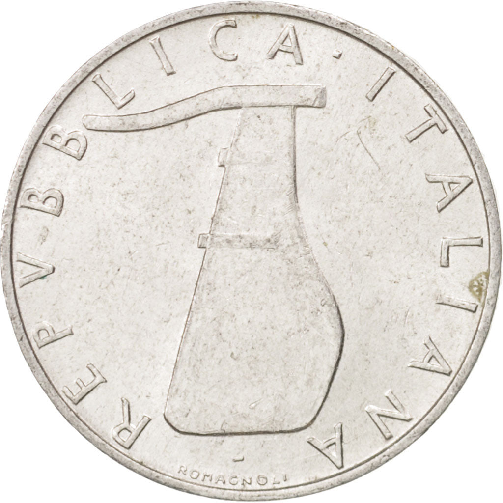Coin, Italy, 5 Lire, 1973, Rome, MS(60-62), Aluminum, KM:92